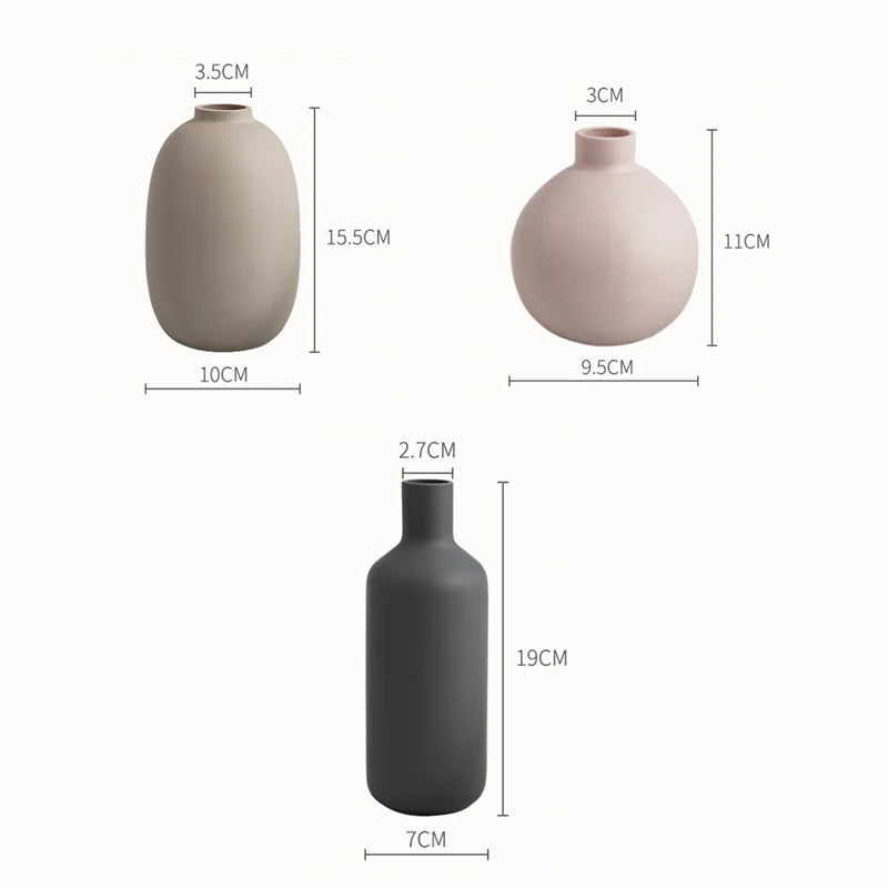 DecorBites™ Geometric Ceramic Vase: Abstract Hydroponics Flower Arrangement Home Decor