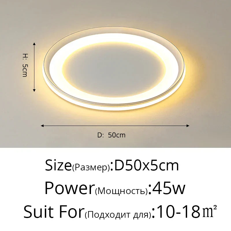 ثريا LED من DecorBites™: إضاءة داخلية عصرية لغرفة النوم وغرفة المعيشة والمطبخ وصالة العرض