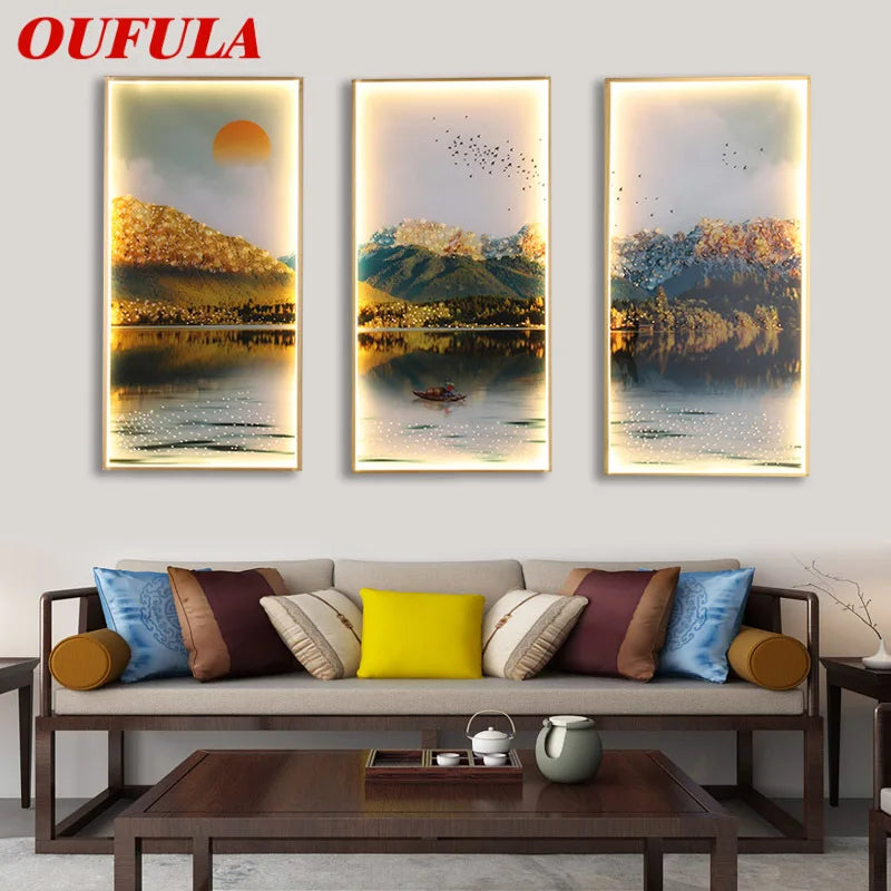 مجموعة أباليك حائط LED بتصميم لوحة طبيعية من DecorBites™