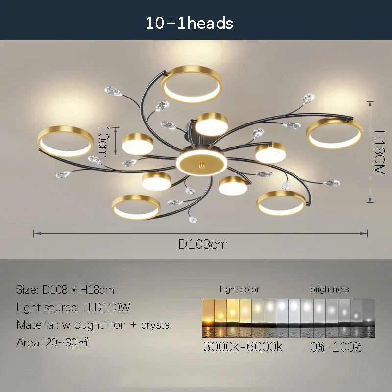 ثريا DecorBites™ LED: إضاءة داخلية أنيقة لغرفة النوم وغرفة المعيشة وغرفة الطعام