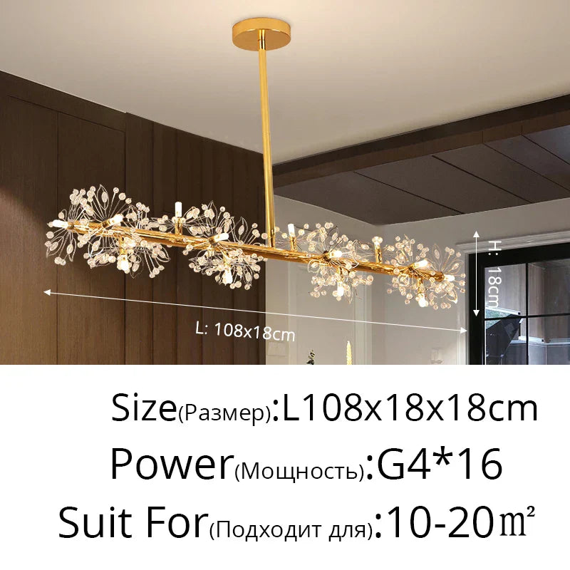 DecorBites™ ثريا ضوء LED على شكل زهرة الهندباء لغرفة المعيشة وغرفة النوم والمطعم بتصميم باقة