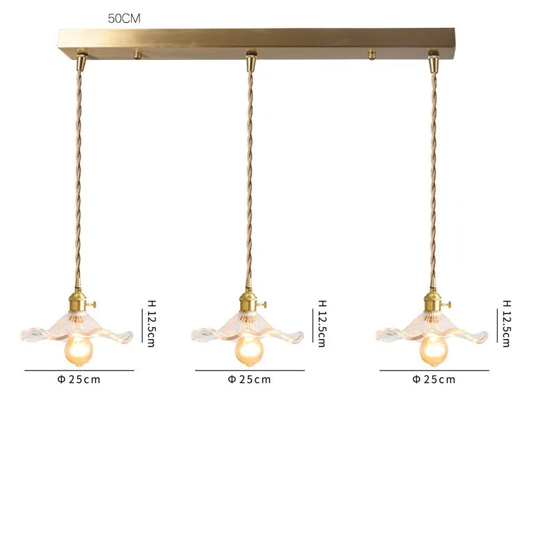 مصباح معلق DecorBites™ الزجاجي الأخضر: مصباح LED متدلي عصري لغرفة المعيشة والطعام