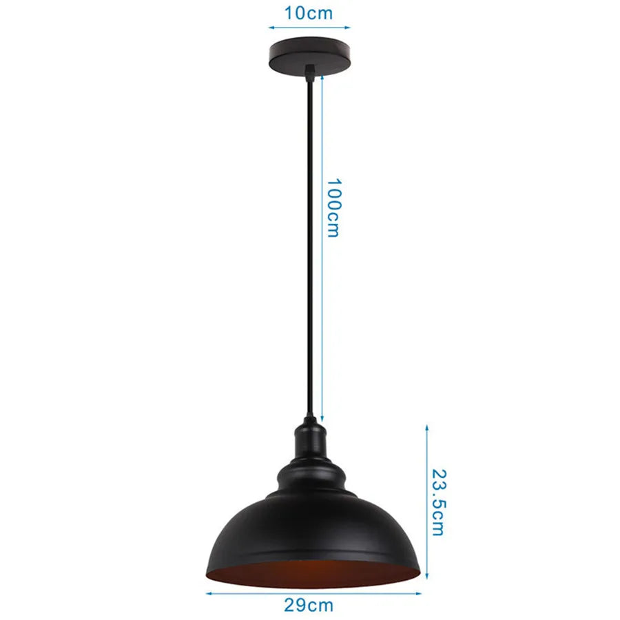 DecorBites™ Iron Dome Industrial Pendant Light for Cafe Bar Home Decor