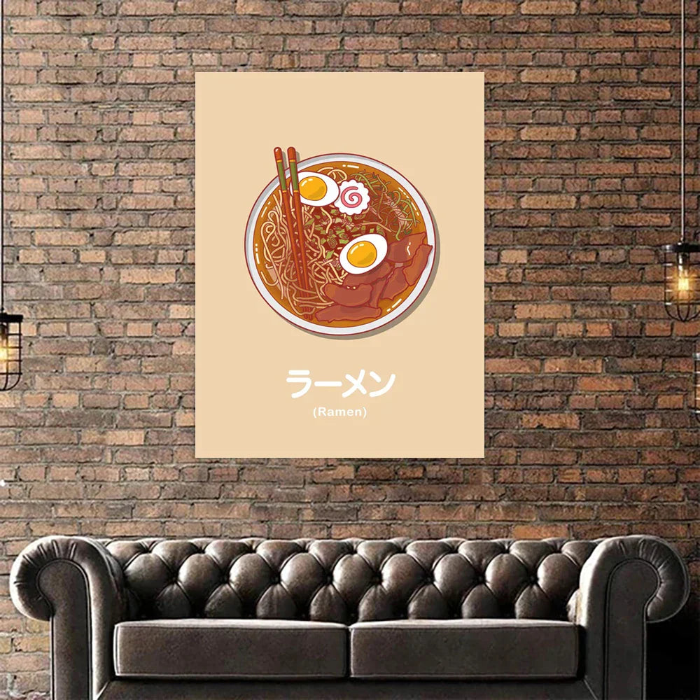 DecorBites™ طباعة فنية جدارية رامن ناروتوماكي يابانية لديكور المنزل العصري