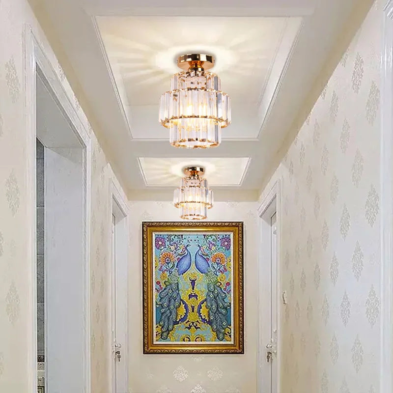 DecorBites™ Suspension en cristal K9 Plafonnier LED Lustre nordique pour salon