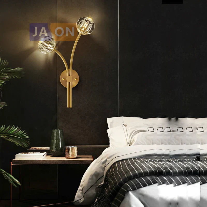 DecorBites™ Crystal Stone Designer LED Wall Sconce for Bedroom and Corridor