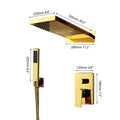 DecorBites™ Golden Plated Brass Shower Mixer Set