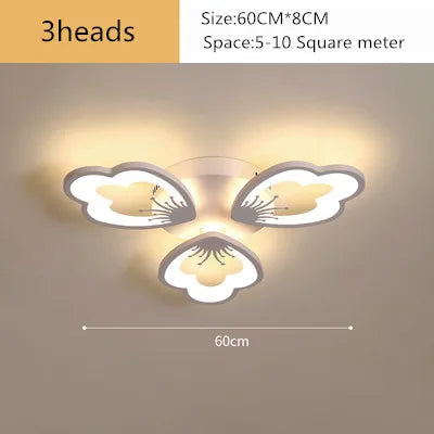 ثريا سقف أكريليك بتصميم لوتس ومصابيح LED من DecorBites™ لغرف المعيشة والطعام والدراسة العصرية