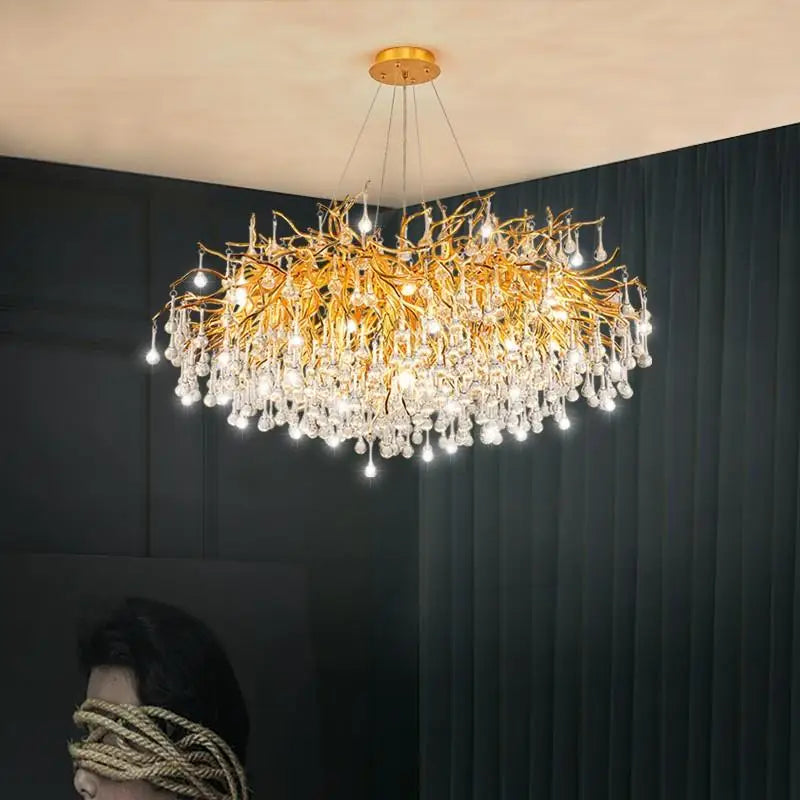 DecorBites™ Crystal LED Ceiling Chandelier for Modern Luxury Decor