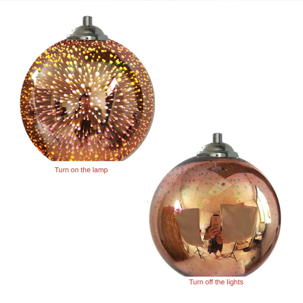 DecorBites™ Glass Ball LED Pendant Light Fixture for Stylish Indoor Decor