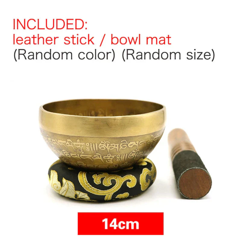 DecorBites™ 24cm Tibetan Singing Bowl for Yoga Music Therapy and Meditation
