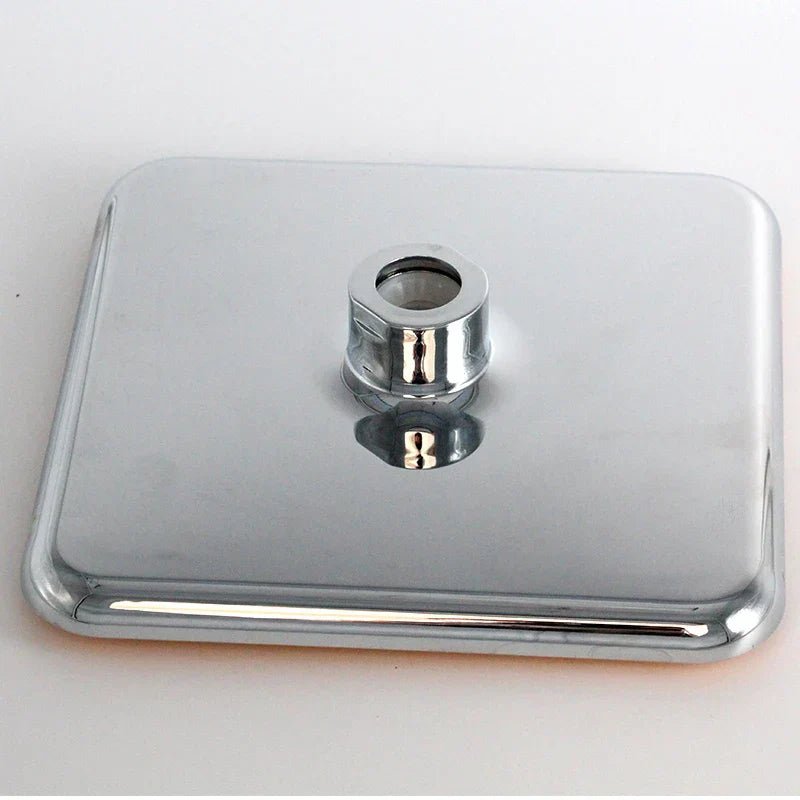 DecorBites™ 20cm Square Chrome Rainfall Shower Head with Arm