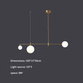 DecorBites™ Gold Copper Glass Ball Chandelier Pendant for Dining Room & Kitchen