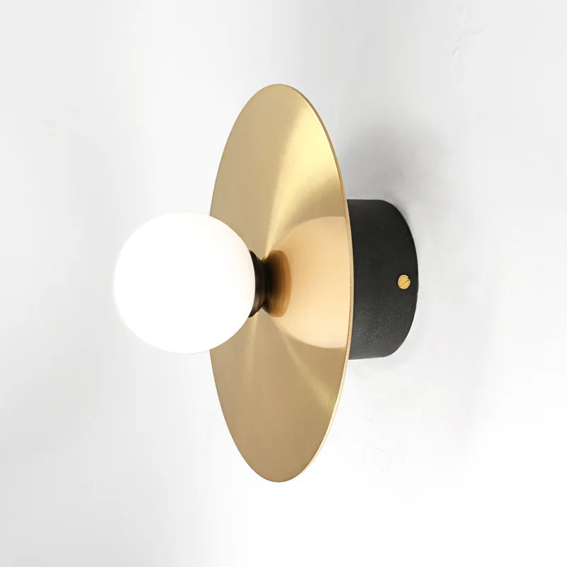DecorBites™ Golden Glass Ball Sconce Wall Light Fixture for Home Decor