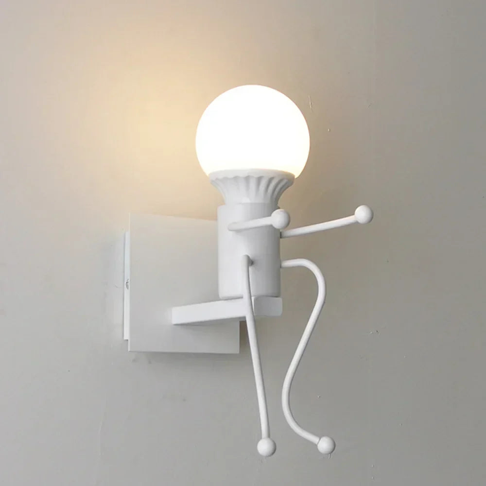 DecorBites™ Little Iron Man Cartoon Wall Sconce for Kids Room, Bedroom, Kitchen - Modern Design