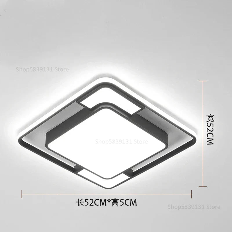 DecorBites™ Geometry LED Ceiling Light: Modern Nordic Light Luxury for Living Room Decor