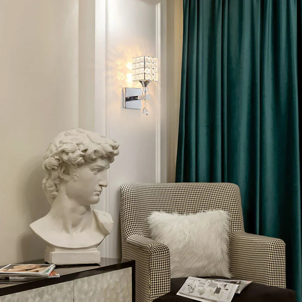DecorBites™ Crystal LED Wall Light for Living Room Bedroom Decor