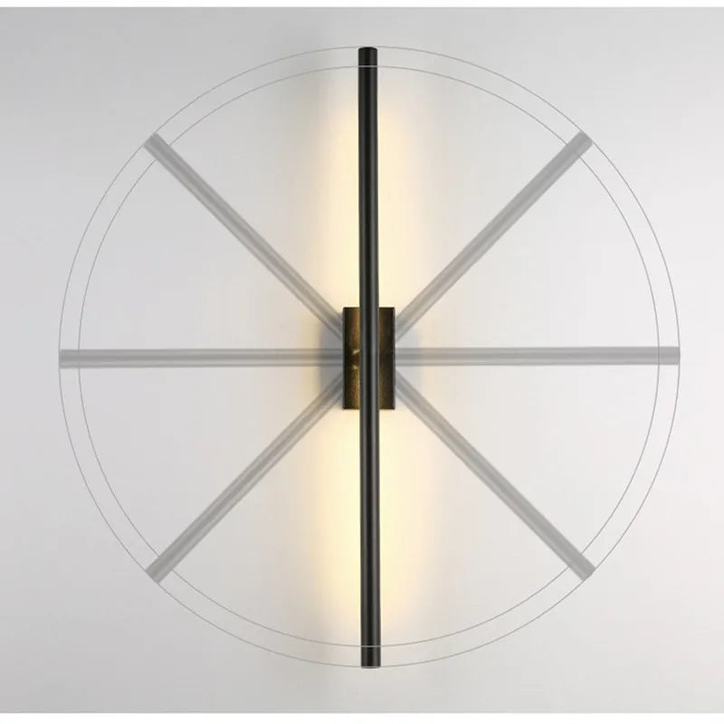مصباح جداري LED DecorBites™ Linear Metal Tubes باللون الذهبي لغرفة المعيشة العصرية ومرايا الحمامات