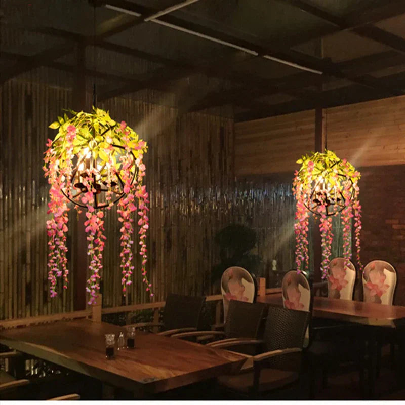 DecorBites™ Green Plant Lighting Chandelier for Dining, Kitchen, Living Room