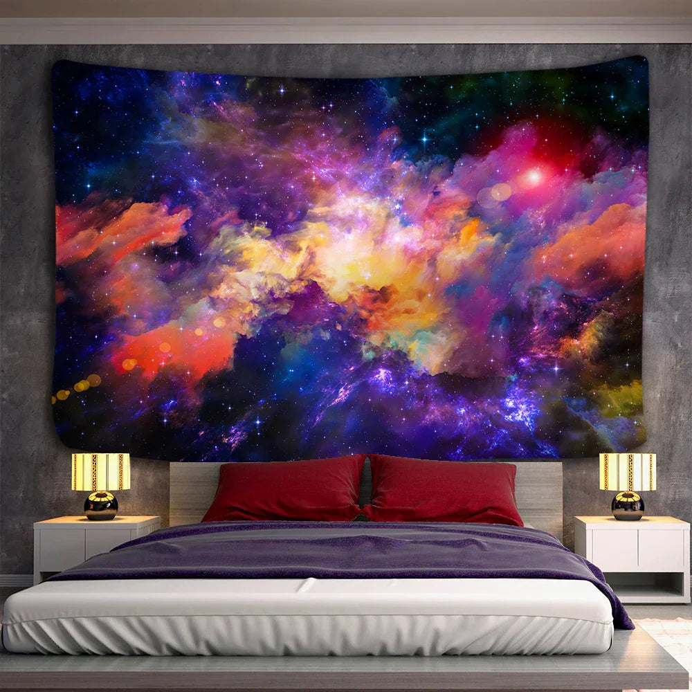 DecorBites™ Galaxy Psychedelic Space Tapestry Hanging for High-Quality Boho Decor