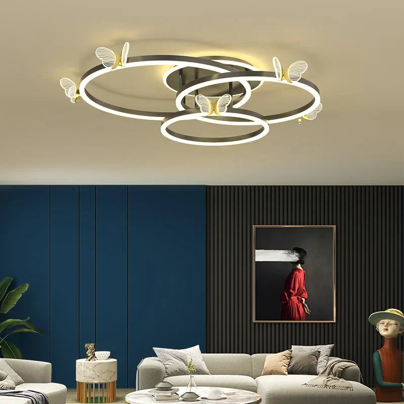 مصباح سقف الفراشة LED الفاخر DecorBites™: أجواء عصرية ومشرقة وأنيقة