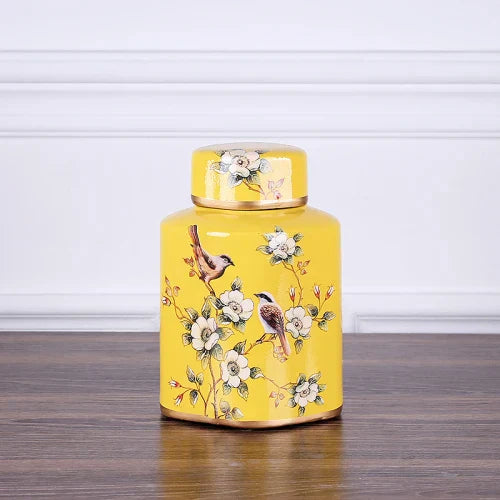 DecorBites™ Country Ceramic Vase: Floral Home Decor Jar for Living Room & Dining Table