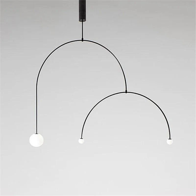 DecorBites™ Iron Balance Chandelier: Scandinavian Post-Modern Living Room Pendant Lamp