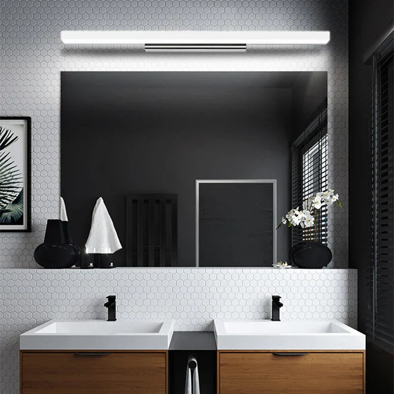 مصباح حائط LED أكريليك من DecorBites™ للحمام وغرفة النوم، تصميم بسيط وعصري، شمعدانات مضادة للضباب