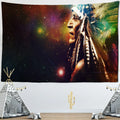 DecorBites™ Indian Head Psychedelic Tapestry Wall Hanging for Bohemian Living Room