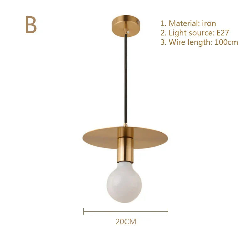 ثريا DecorBites™ الذهبية LED E27 لغرفة النوم والدراسة