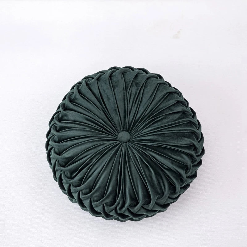 DecorBites™ 3D Pumpkin Vehicle Wheel Round Velvet Throw Pillow for Couch Decor