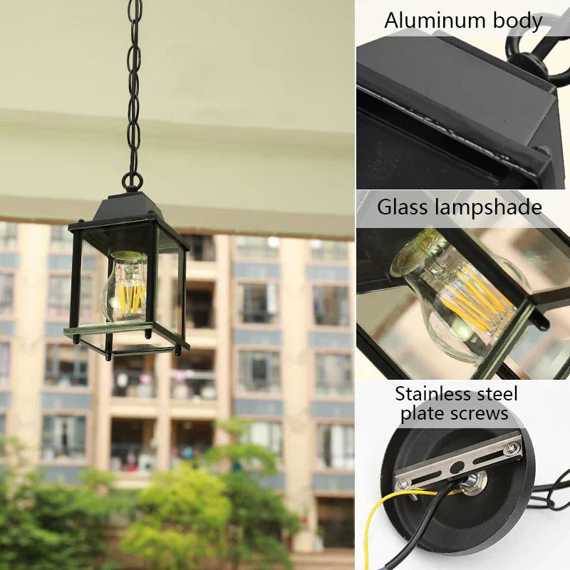 DecorBites™ Garden Pendant Lamp: Waterproof Hanging Lantern for Courtyard and Balcony