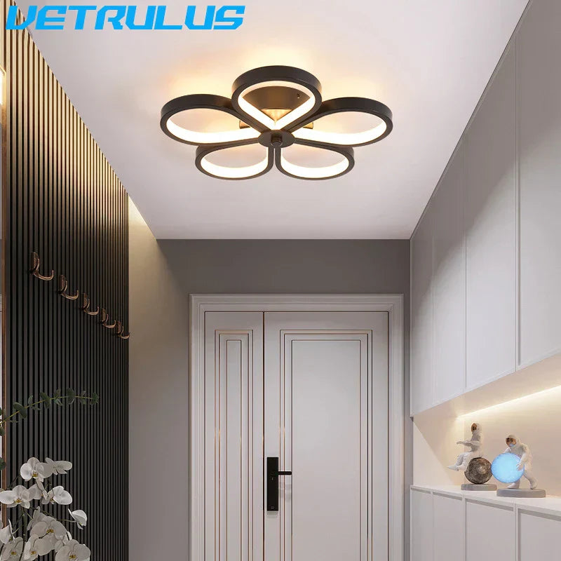 DecorBites™ Acrylic Flower Twisted LED Chandelier Ceiling Lamp for Living Room, Hotel Decor