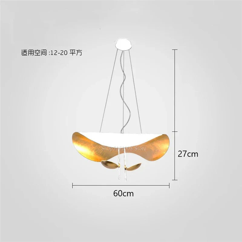 DecorBites™ Gold Texture LED Pendant Light Fixture for Living Room & Bedroom Decor