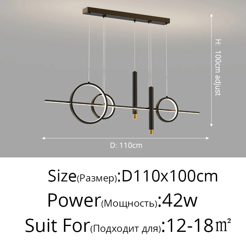 Nordic Contemporary Metal LED Pendant Light