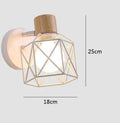 DecorBites™ LED Wood Wall Sconce Modern E27 Base Fixture for Aisle Lighting