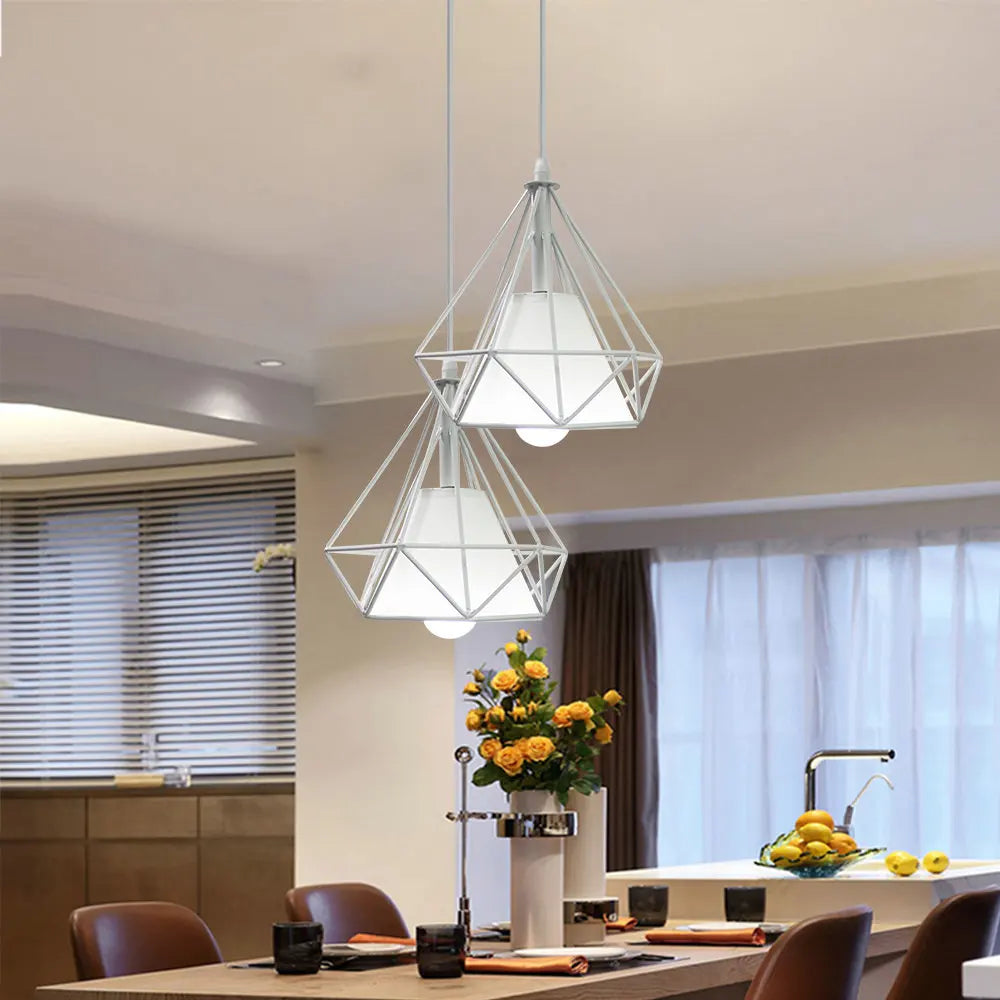 مصابيح معلقة صناعية من DecorBites™: مصابيح LED عصرية معلقة لديكور المنزل وغرفة المعيشة والمطبخ