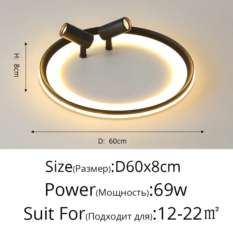 ثريا LED من DecorBites™: إضاءة داخلية عصرية لغرفة النوم وغرفة المعيشة والمطبخ وصالة العرض