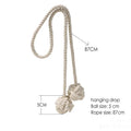 DecorBites™ Handwoven Cotton Curtain Tieback Ball Pendant Mini Tapestry Decoration