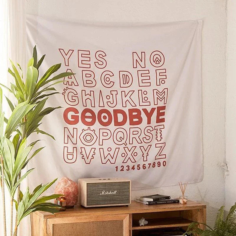 DecorBites™ Divination Tapestry Pink Ouija Wall Hanging Tapestries Beach Mat Tarot Boho Decor