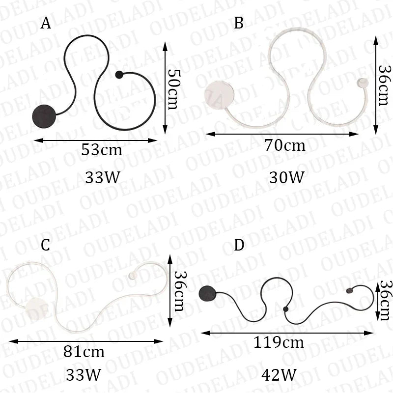 مصابيح حائط LED من DecorBites™ من الألومنيوم لديكور إضاءة المنزل