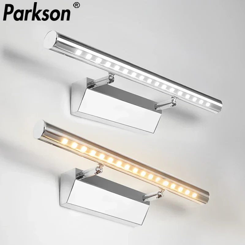 وحدة إضاءة حائط للحمام LED من DecorBites™ من الفولاذ المقاوم للصدأ ومصباح مرآة للمكياج