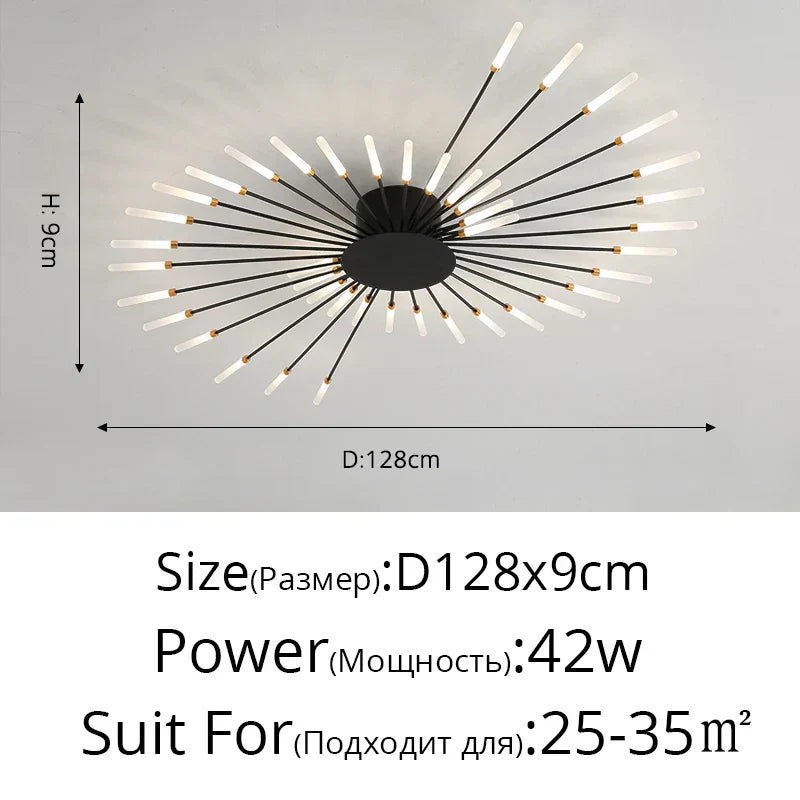 وحدة إضاءة سقف LED أكريليك DecorBites™ لغرفة النوم والردهة وغرفة المعيشة وغرف الأطفال، تصميم عصري لامع