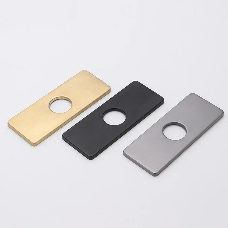 DecorBites™ 4" Hole Cover Deck Plate for Sink Faucets - Black/Gray/Gold Finishes