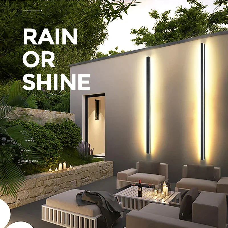 مصباح حائط LED من الألومنيوم من DecorBites™ للشرفة والحديقة، 110 فولت/220 فولت
