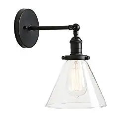DecorBites™ Funnel Glass Wall Lamp E27 Sconce Modern Bedroom Light Fixtures