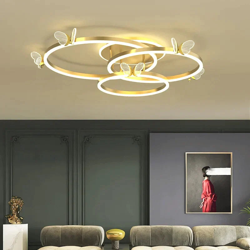 مصباح سقف الفراشة LED الفاخر DecorBites™: أجواء عصرية ومشرقة وأنيقة