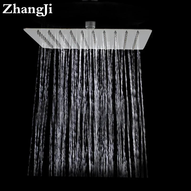 DecorBites™ 10 Inch Stainless Steel Square Ceiling Rain Shower Head