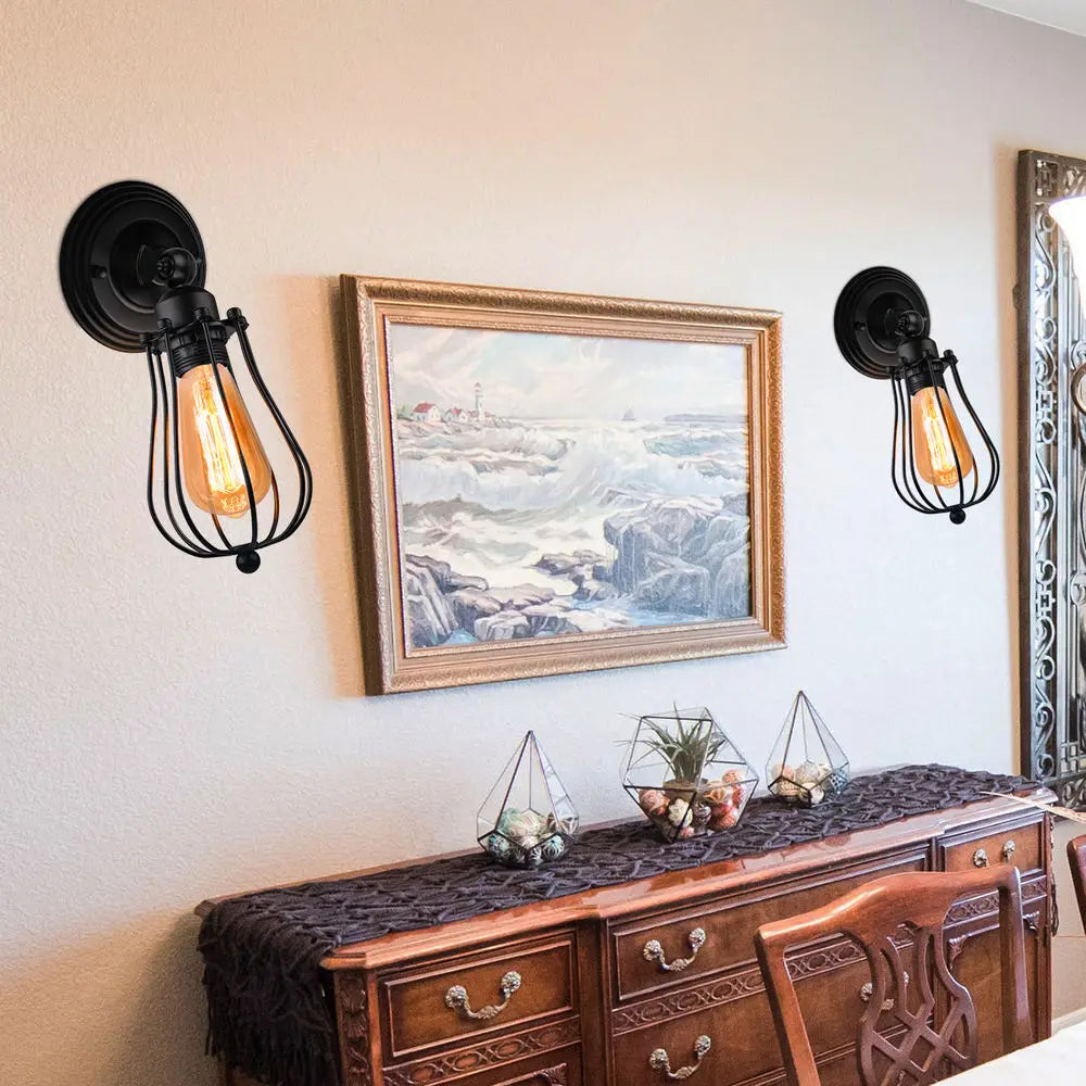DecorBites™ Industrial Wall Lamp | American Indoor Sconce | Home Decor Light Fixture