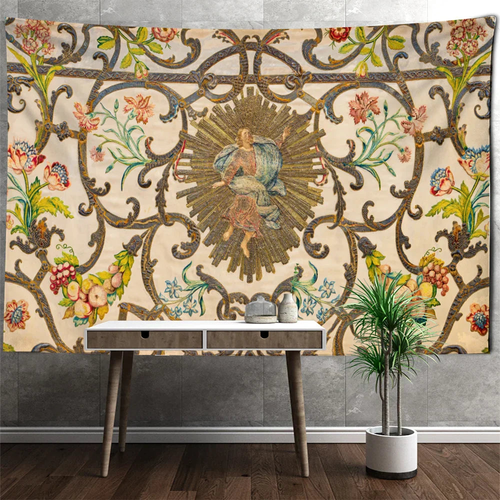 ستارة جدارية من DecorBites™ بلون كاكي بنمط عتيق لديكورات المنزل الداخلية الفاخرة